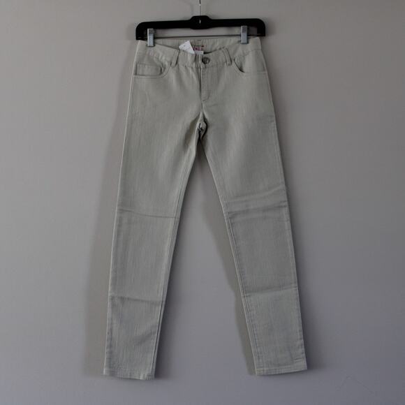 NWT Bonpoint Girls Sienna Style Straight Leg Chino Trousers Pants 12 Cream - Picture 1 of 9